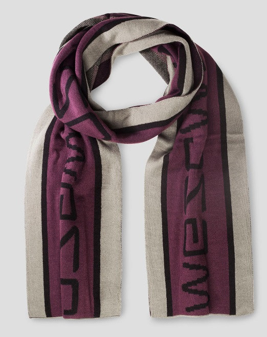 WeSC Paco Graphic scarf, red port