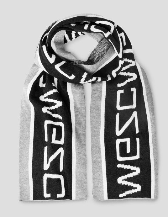 WeSC Paco Graphic scarf, black