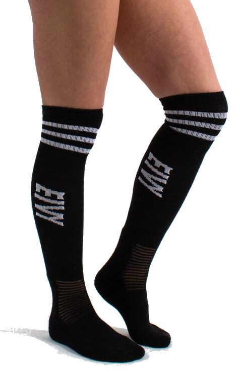 Eivy Cheerleader High Alpine Socks, Black